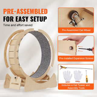Zoomies Spin — Cat Exercise Wheel (35.8" Running Wheel for Indoor Cats)