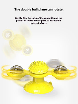 Zoomies Whirl — 4-in-1 Interactive Cat Toy (Windmill, Feather Teaser, Tumbler & Treat Disk)
