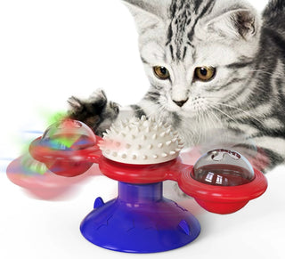Zoomies Whirl — 4-in-1 Interactive Cat Toy (Windmill, Feather Teaser, Tumbler & Treat Disk)