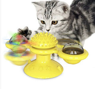 Zoomies Whirl — 4-in-1 Interactive Cat Toy (Windmill, Feather Teaser, Tumbler & Treat Disk)