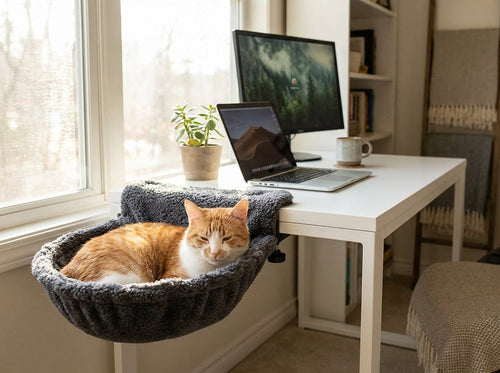 Zoomies Deskside Cat Desk Bed